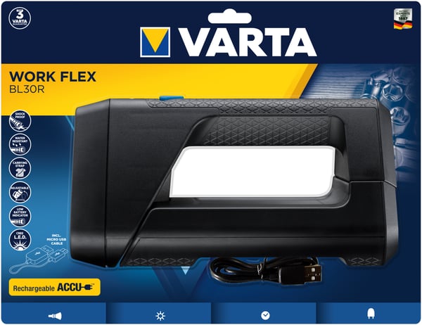 Varta Work Flex Musta Käsikokoinen taskulamppu LED