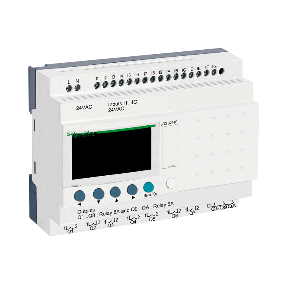 Schneider Electric Modulær Smart Transmitter Zelio Logic - 24 I/O - 24 V AC - ur - display SR3B261B
