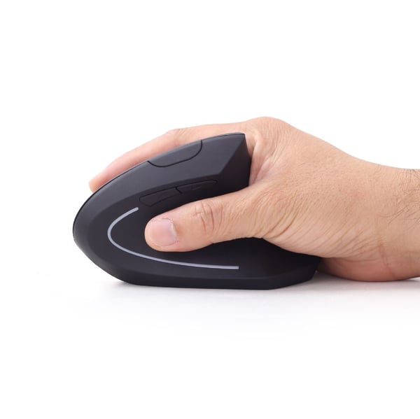 Gembird MUSW-ERGO-01 - Vertikal mus - ergonomisk - Til højrehåndede - 6 knapper - trådløs - 2,4 G