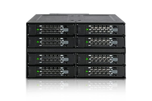 Miniatyrbild 1 av 8: Icy Dock MB508SP-B drive bay-paneler 2x 5,25" Carrier-panel Svart