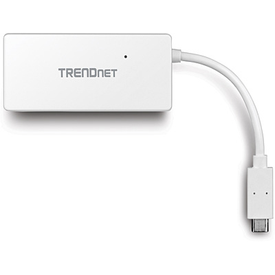 Miniatyrbillede 4 af 5: Trendnet TUC-H4E interface hub USB 3.2 Gen 1 (3.1 Gen 1) Type-C 5000 Mbit/s Hvid