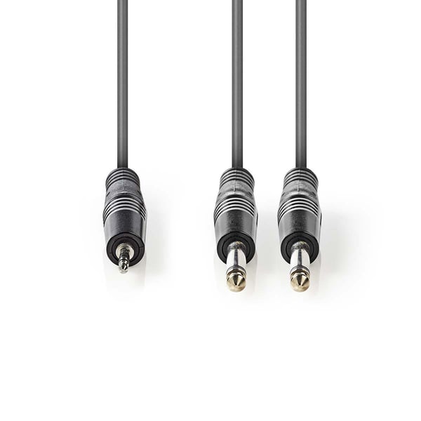 Miniatyrbillede 2 af 3: Nedis COTH23200GY15 lydkabel 1,5 m 2 x 6.35mm 3.5mm Grå