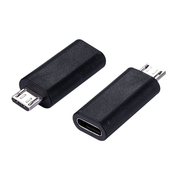 Pikkukuva 3 / 5: VALUE 12.99.3192 kaapelin sukupuolenvaihtaja Micro-USB B USB-C Musta