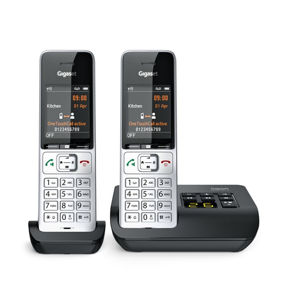 Miniatyrbillede 13 af 20: Gigaset COMFORT 500A duo Analog/DECT-telefon Nummervisning Sort, Sølv