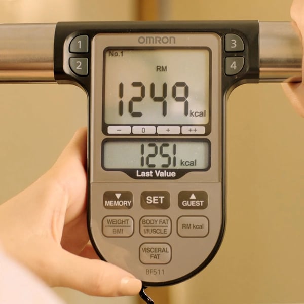 Omron BF511 Firkant Blå Elektronisk personlig vægt