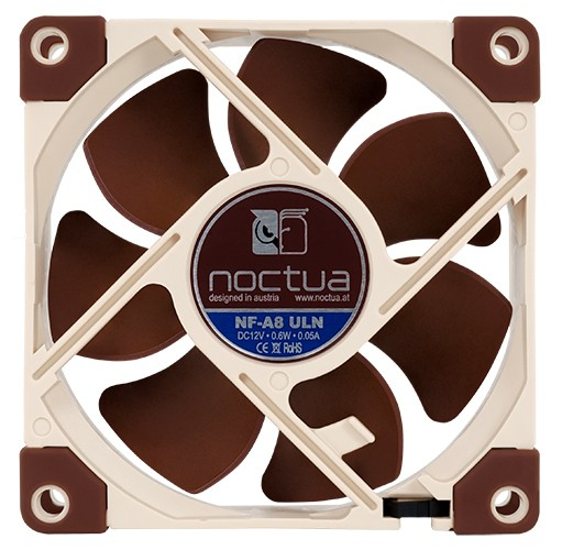Noctua NF-A8 ULN Computerkølesystem Computerkabinet Ventilator 8 cm Beige, Brun
