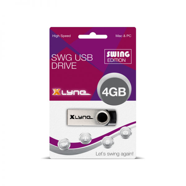 xlyne 177559-2 USB-sticka 4 GB USB Type-A 2.0 Svart, Rostfritt stål xlyne 177559-2 USB-sticka 4 GB USB Type-A 2.0 Svart, Rostfritt stål