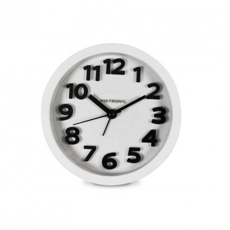 Metronic 477307 väckarklockor Quartz-väckarklocka Vit