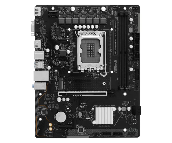 ASRock MB Intel 1700 H610M-HDV/M.2 D5 GEN5 - Micro/Mini/Flex-ATX - USB 3.2