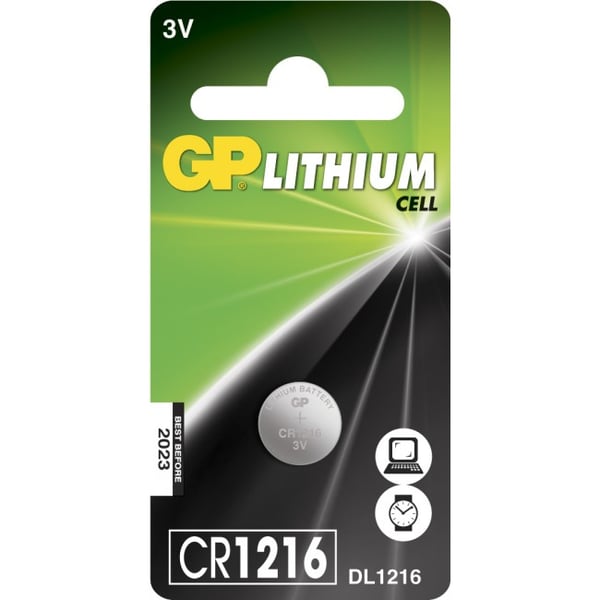 Miniatyrbillede 1 af 2: GP Batteries CR1216 Engangsbatteri Lithium