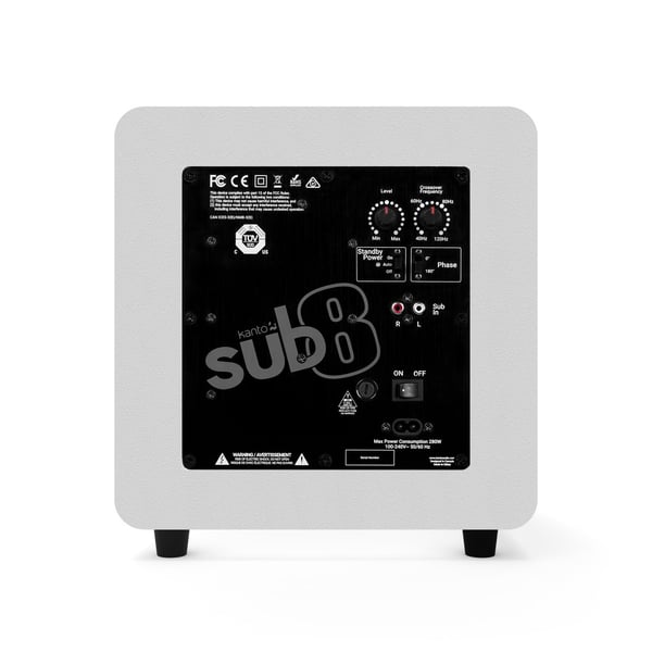 Kanto SUB8 Valkoinen Aktiivinen alibassokaiutin 150 W