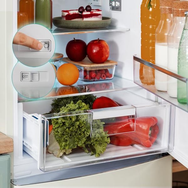 Miniatyrbillede 3 af 11: Cecotec Bolero CoolMarket Combi Origin 294+ Fritstående 294 L Beige