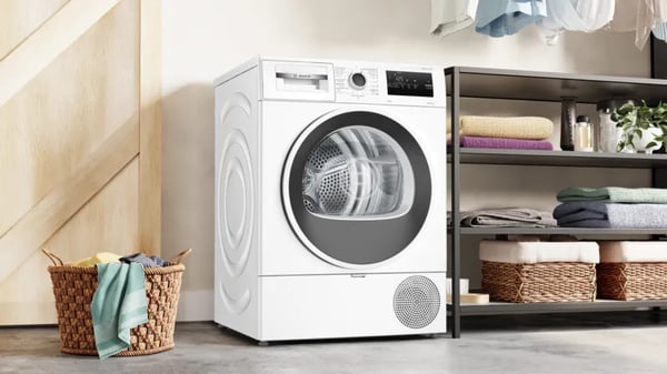 Bosch WTR85V00ES tumlare Fristående Frontmatad 8 kg Vit