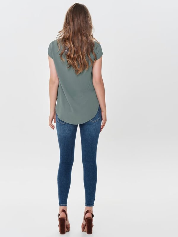ONLY 15142784 Top (tøj) Kort ærme Elastin, Polyester