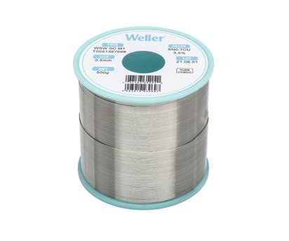 Miniatyrbild 1 av 4: Weller WSW SC M1 0,5mm, 500g, SN0,7CU3,5% Lödtråd