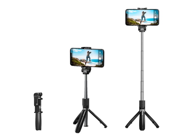 NATEC Alvito selfiepinne Smartphone Svart