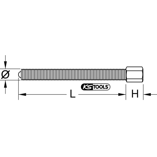 Miniatyrbillede 2 af 2: KS Tools 610.1902 Spindel Sort 1 stk