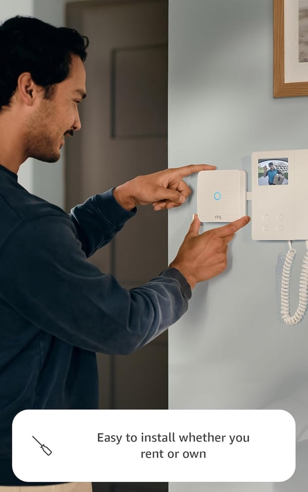 Miniatyrbillede 4 af 9: Amazon Ring Intercom Video video samtalesystem Hvid