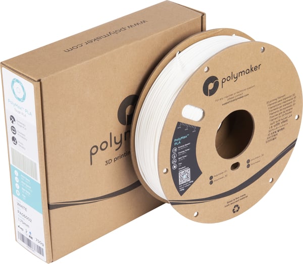 Miniatyrbillede 3 af 8: Polymaker PA06023 3D print materiale Polymælkesyre (PLA) Hvid 3 kg