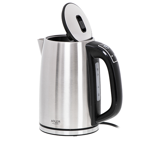 Adler AD 1340 vedenkeitin 1,7 L 2200 W Musta, Hopea
