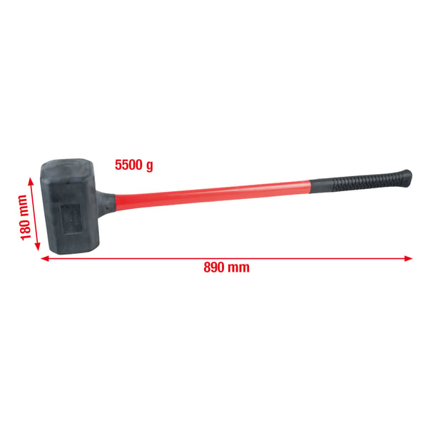 KS Tools 140.5259 hammare Rekylfri hammare Svart, Röd