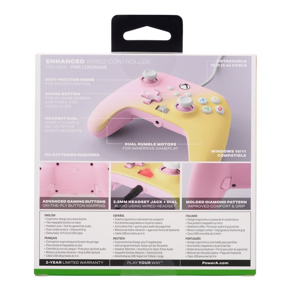 Miniatyrbillede 5 af 14: PowerA XBGP0003-01 spil-controller Lyserød USB Gamepad Analog Xbox, Xbox Series S, Xbox Series X