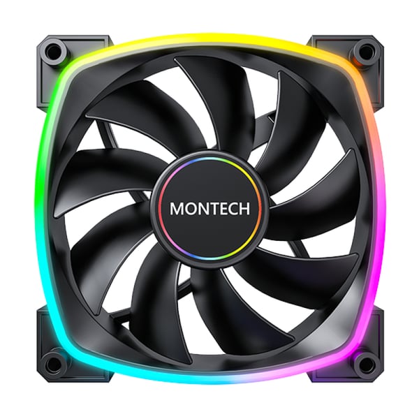 Pikkukuva 6 / 6: Montech AX140 PWM Tietokonekotelo Tuuletin 14 cm Musta 1 kpl