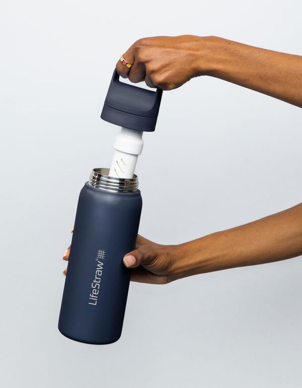 Miniatyrbild 3 av 9: LifeStraw LGV42SASWW vattenfilter Vattenfilterflaska 0,7 l Blå