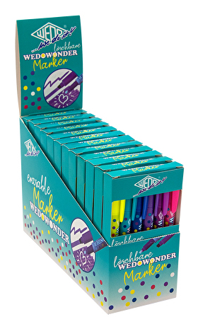 Wedo 252 330699 märkpennor 6 styck Blå, Rosa, Lila, Turkos, Violett, Gul