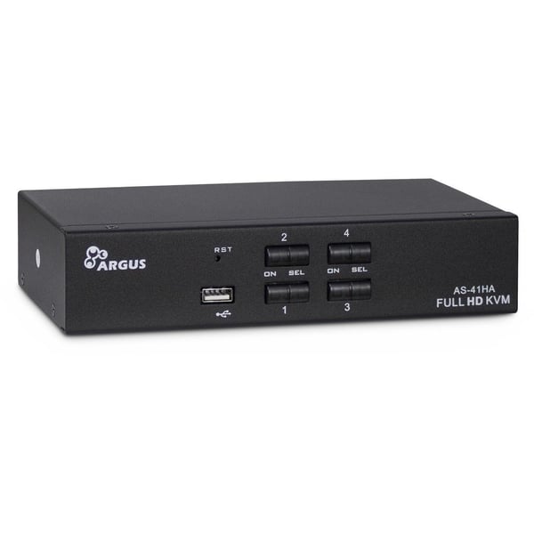 Inter-Tech AS-41HA HDMI KVM-switchar Svart