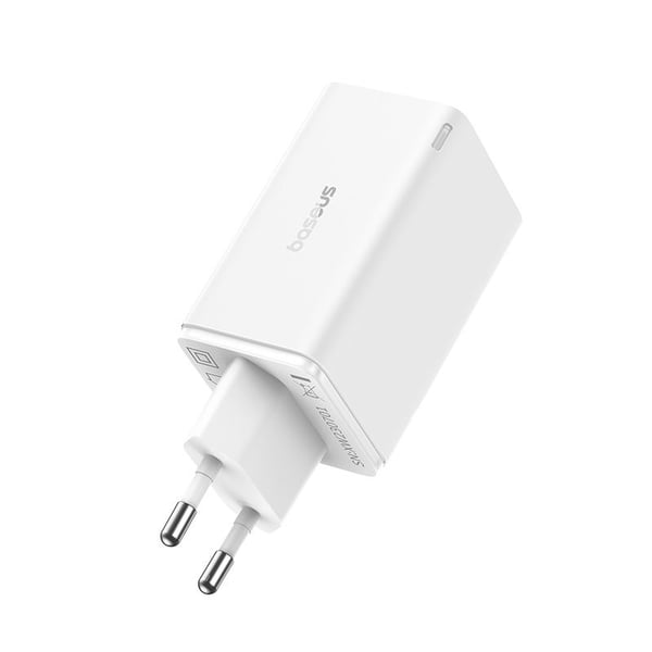 Miniatyrbillede 6 af 6: Baseus GAN6 65W ADPTR + 100W C KBL-BYZ oplader til mobil enhed PDA, Tablet, Telefon Hvid Vekselstrøm Automatisk