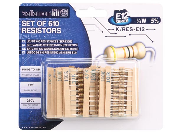 Velleman K/RES-E12 vastuslaite