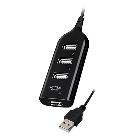 Vakoss TC-234UX gränssnittshubbar USB 2.0 Svart