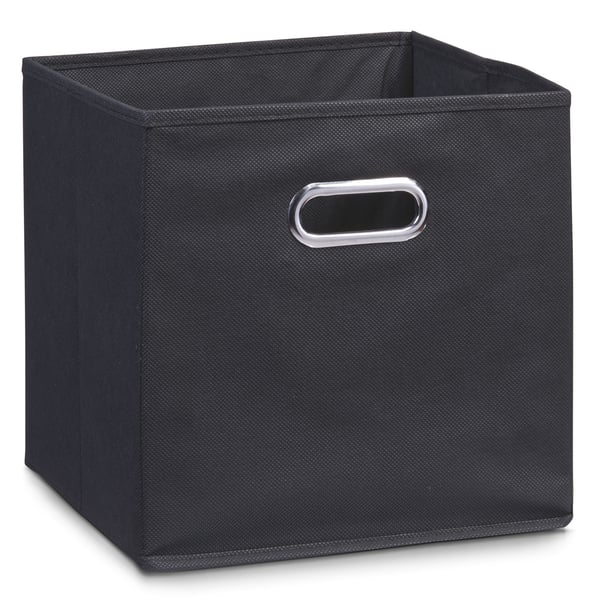 Zeller Present 14133 opbevaringskasse Opbevaringspose Firkant Fleece, Metal Sort