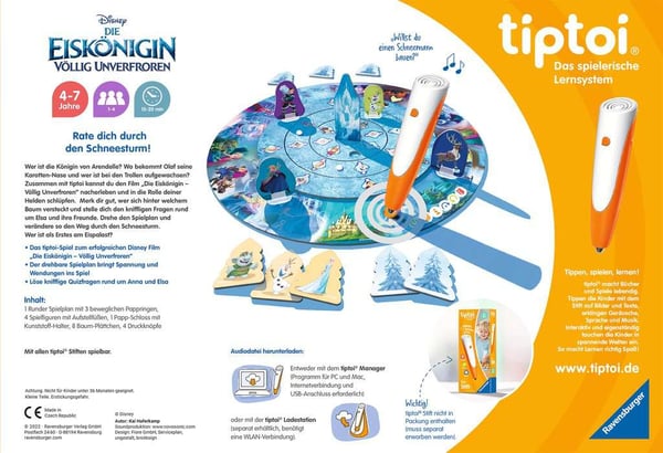Pikkukuva 2 / 2: tiptoi Disney Die Eiskönigin Lautapeli Opettavainen