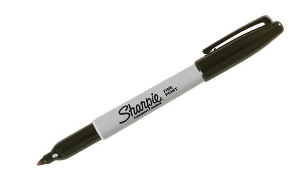Dymo Sharpie Fine - 24 kpl - Musta - Ohut kärki - Musta - Harmaa - Pyöreä - Ohut