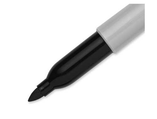 Dymo Sharpie Fine - 24 kpl - Musta - Ohut kärki - Musta - Harmaa - Pyöreä - Ohut