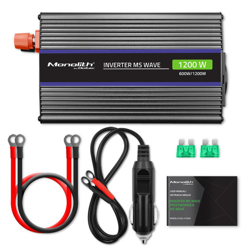 Qoltec Monolith eladaptrar Auto/Inomhus 600 W Svart