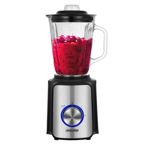 Miniatyrbillede 1 af 13: Mesko Home MS 4080 blender 1,5 L Bordplade blender 1200 W Blåbær, Stål, Transparent