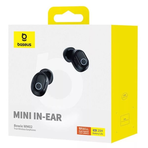 Miniatyrbild 5 av 5: Baseus Bowie WM02 Headset True Wireless Stereo (TWS) I öra Samtal/musik Bluetooth Svart