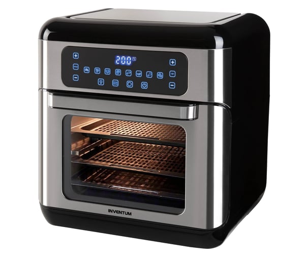 Miniatyrbild 1 av 11: Inventum GF1200HLD fritös Single 12 l Fristående 1500 W Varmluftsfritös Svart, Rostfritt stål