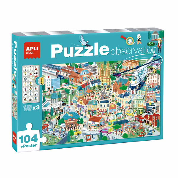APLI Kids 18820 palapeli Kuviopalapeli 104 kpl Kaupunki