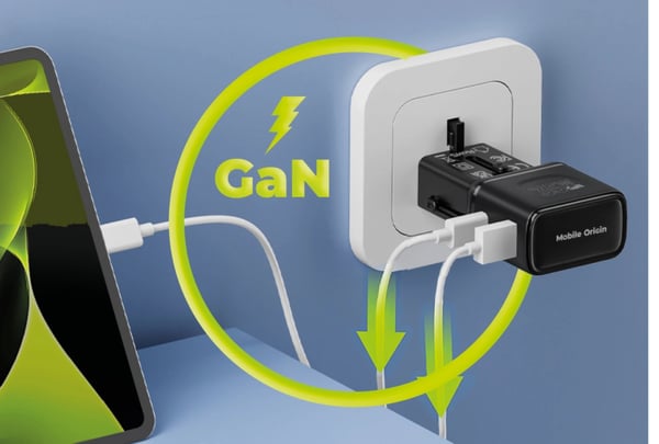 Mobile Origin MO-PW25-BLK oplader til mobil enhed Universel Sort Vekselstrøm Hurtig opladning Indendørs