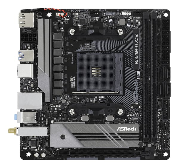 ASRock B550M-ITX/ac - Emolevy - Mini-ITX - Socket AM4 - AMD B550 -piirisarja - USB-C Gen1, USB 3.2