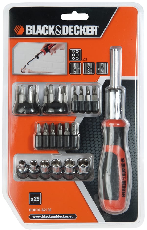 Black & Decker BDHT0-62130 manuel skruetrækker Multi-bit skruetrækker Skralde skruetrækker