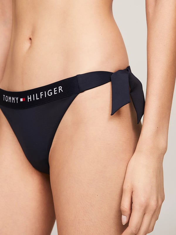 Tommy Hilfiger Original Cheeky Side Tie Bikini Bottoms Laivasto