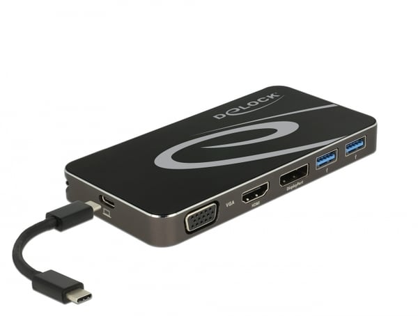 DeLOCK 87773 kannettavien tietokoneiden telakka ja porttitoistin Langallinen USB 3.2 Gen 1 (3.1 Gen 1) Type-C Musta DeLOCK 87773 kannettavien tietokoneiden telakka ja porttitoistin Langallinen USB 3.2 Gen 1 (3.1 Gen 1) Type-C Musta