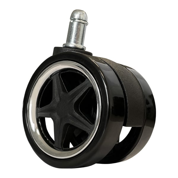 LC-Power LC-CASTERS-8BC-DRIFT del till kontors- och datorstol Svart, Krom Plast, Gummi Svängbara hjul