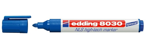 Edding 8030 NLS High-Tech markeringspennor Rundad spets Blå