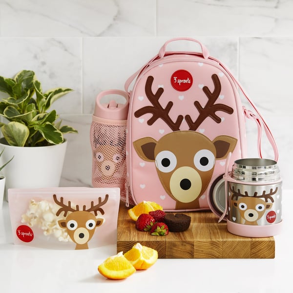 3 Sprouts SP3ILUDEE matlåda Lunchväska PU skinn, Polyester, Polyeten-vinyl acetat (PEVA) Rosa